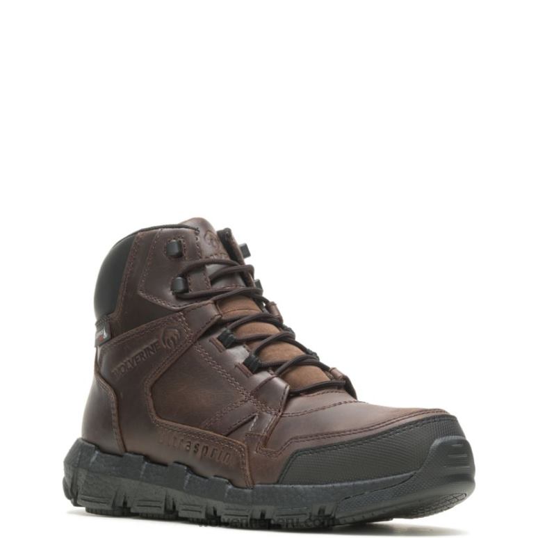 hombres L24N32 Wolverine marrón bota de trabajo rev ultraspring durashocks lx carbonmax - Imagen 2