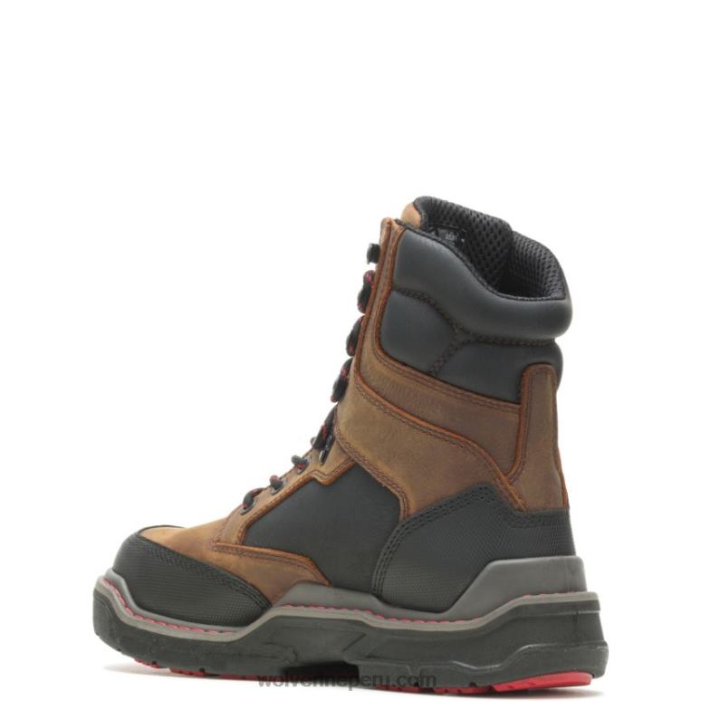 hombres L24N41 Wolverine marrón bota de trabajo raider durashocks de 8" carbonmax para servicio pesado - Imagen 3
