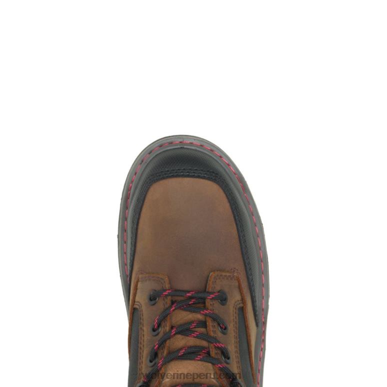 hombres L24N41 Wolverine marrón bota de trabajo raider durashocks de 8" carbonmax para servicio pesado - Imagen 5