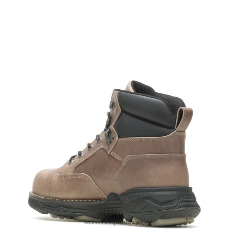 hombres L24N52 Wolverine gris pardo bota de trabajo hellcat fuse durashocks ultraspring 6" carbonmax - Imagen 3