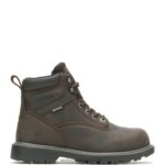 hombres L24N54 Wolverine marron oscuro Bota de trabajo con punta de acero de 6" con aislamiento para piso