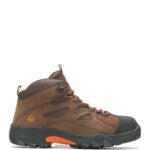hombres L24N89 Wolverine marrón oscuro/negro bota de trabajo hudson con punta de acero